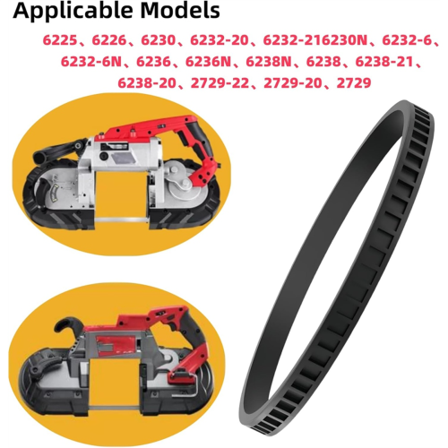 6 Pcs 45-69-0010 Replacement Blade Pulley Tires for Band Saw 2