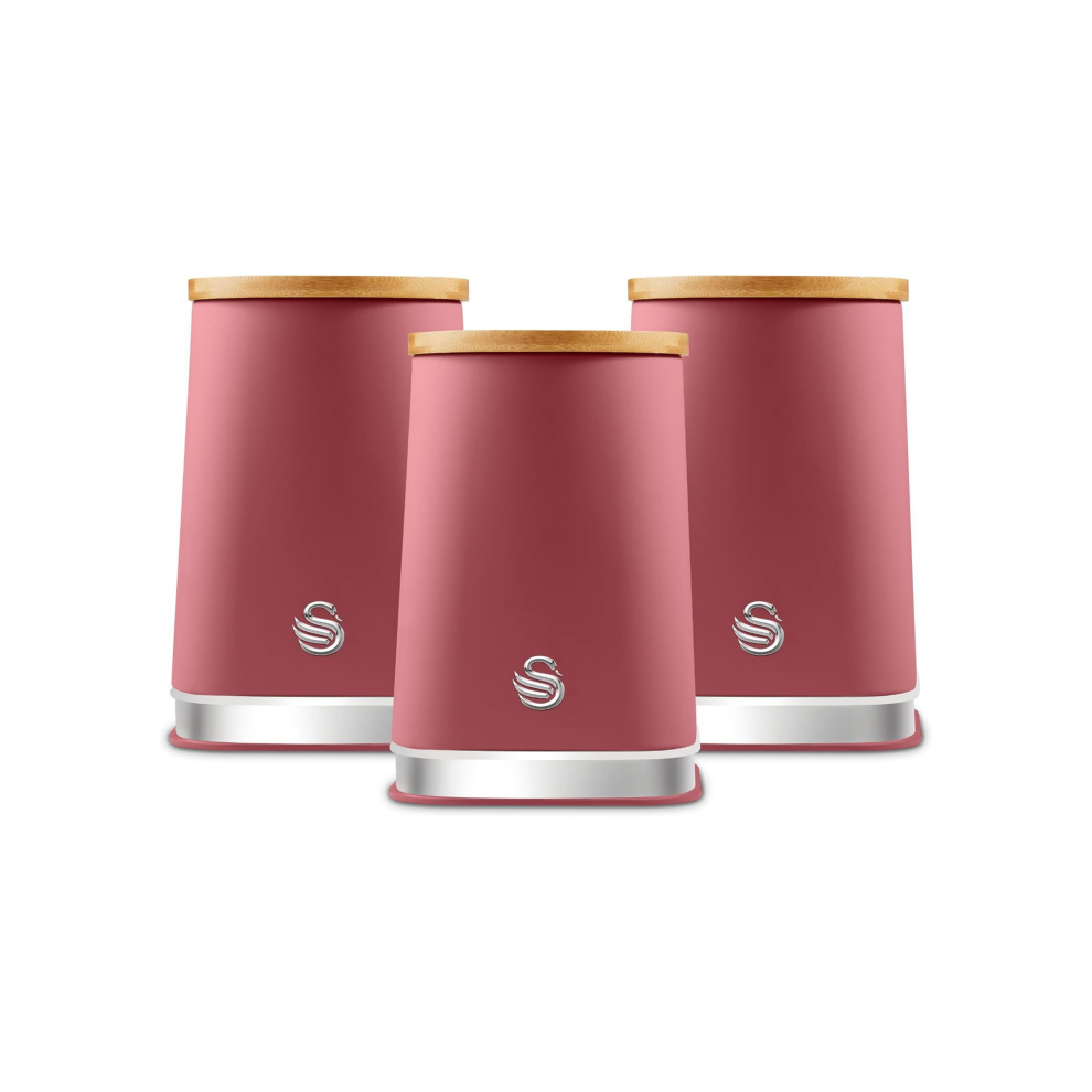 Swan Nordic Rose Tea Coffee Sugar Canisters Swka18524fus Fuchsia