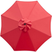 Parasol Replacement Cover 2.7m 8 Struts, for Balcony, Garden, Pool, Beach, Red
