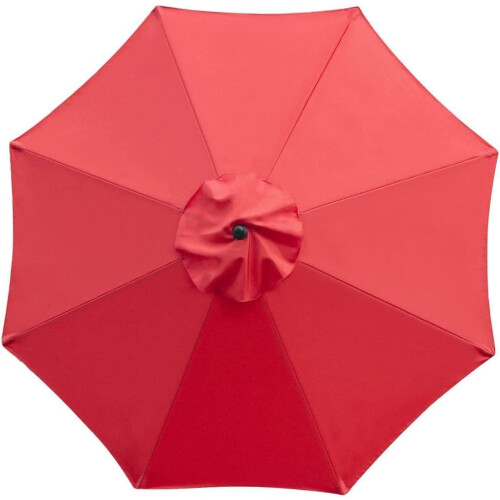 Parasol Replacement Cover 2.7m 8 Struts, for Balcony, Garden, Pool, Beach, Red