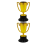 10 mini trofei con mini pallone da calcio, premio trofeo d'oro 3
