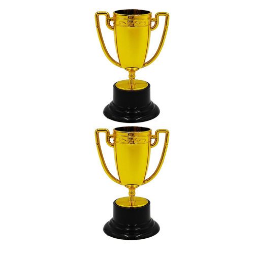 10 mini trofei con mini pallone da calcio, premio trofeo d'oro 2