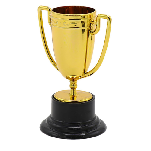 10 mini trofei con mini pallone da calcio, premio trofeo d'oro 1