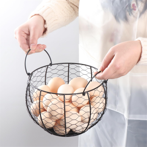 Wire Egg Basket for Gathering Fresh Egg,Chicken Egg Collecting Basket A 1
