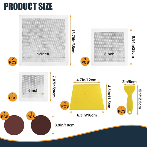 8Pack Drywall Repair Kit, 6/8/12/12 Inch Dry Wall Patch Kits 2