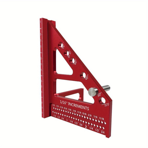 Regla triangular de inglete - Transportador cuadrado multiángulo 3D para carpintería B