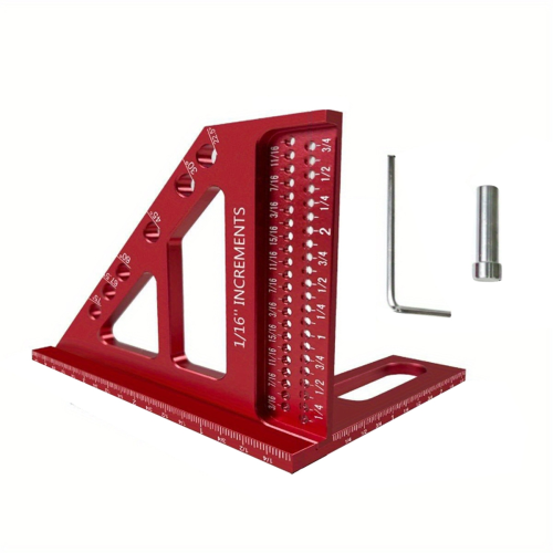 Regla triangular de inglete - Transportador cuadrado multiángulo 3D para carpintería B 1