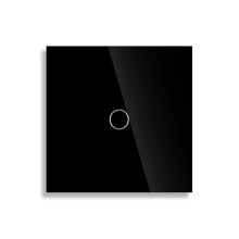 1Gang 2Way Dual Touch Switch Tempered Glass Panel Stair Switch Black