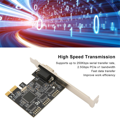 Pcie X1 to RS232 Serial Adapter Card Industrial Control Computer 2