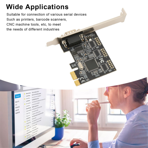 Pcie X1 to RS232 Serial Adapter Card Industrial Control Computer 1