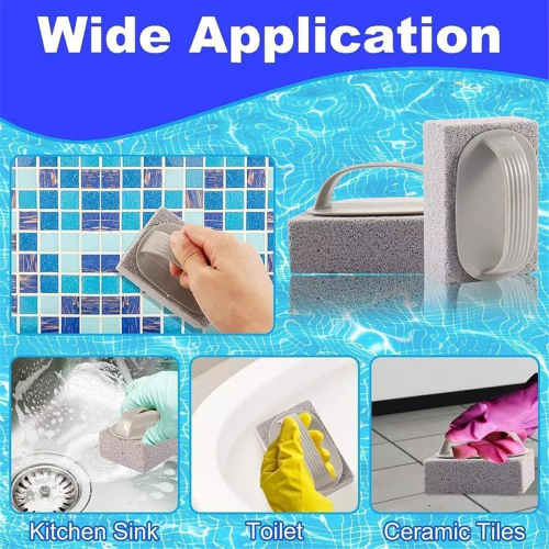5PCS Hand-Held Pools Pumice Stone, Pool Cleaning Blocks with Handle 2
