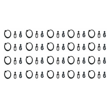 60PCS Plastic Hooks for Gazebo Curtains,Curtain Track Hooks