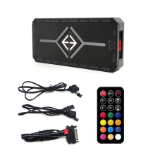 Controller ARGB PWM Hub ventola remoto wireless Adattatore hub PWM
