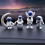 4 statuette di astronauti blu 7