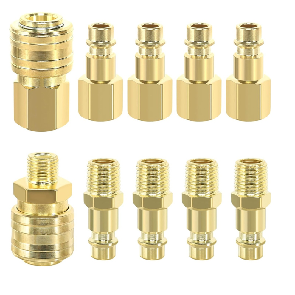 10Pcs Compressed Air Coupling 1/4Inch Quick Coupling 4711483141529