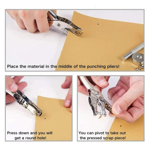 Leather Rivet Kit,180 Sets Double Cap Rivets Tubular,for Thin Leather 2
