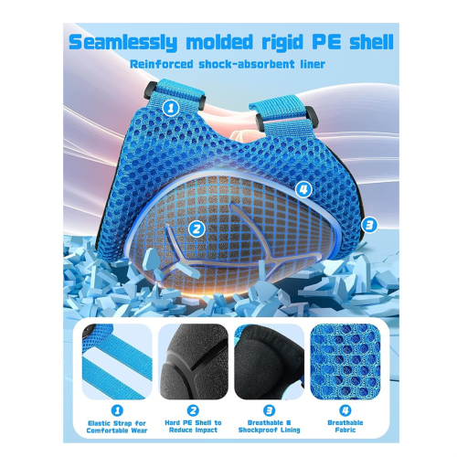 Kids Protective Gear Set Knee Elbow Pads with Wrist Guards Blue 1