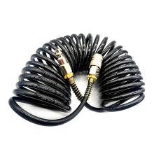 Tubo flessibile dell'aria di gonfiaggio a spirale con adattatore pneumatico da 1/4 NPT e attacco rapido