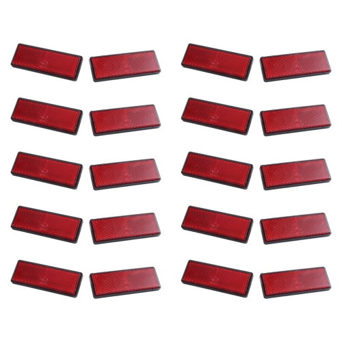 10Pair rectangle red Reflectors Universal for Motorcycles ATV Bikes