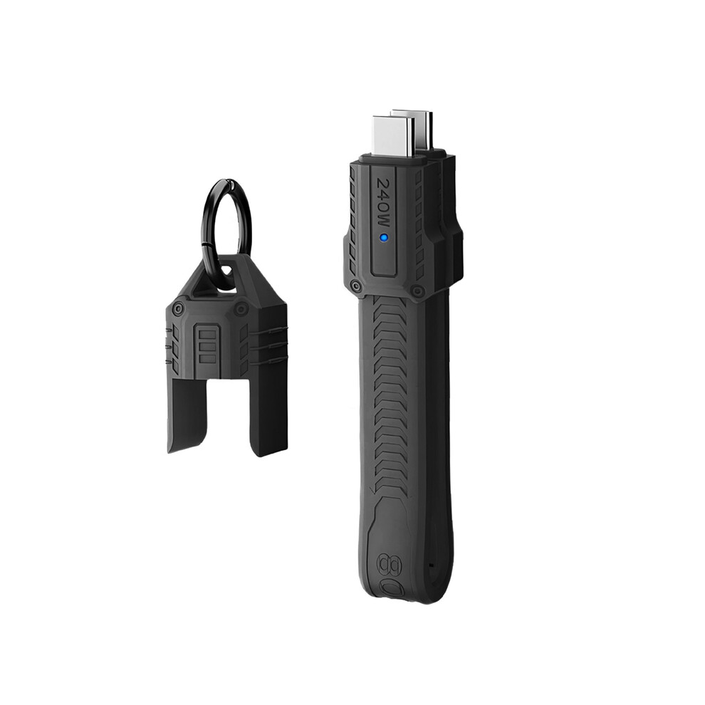 Portable Keychain Pd240w Fast Charge Usb C To Type C Cable Black 4711483140072
