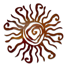 Sun God Metal Wall Art Indoor/Outdoor Decor - Rust Proof Wall Decor,D