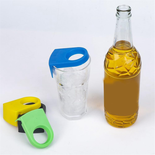 cocktail bottle clips, bottle holder plastic drinking clips,brown 1