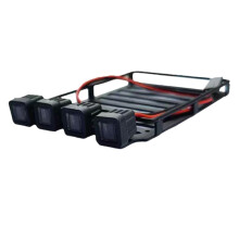 Strešný nosič batožiny s reflektorom pre SCX24 1/24 RC auto, štvorcový