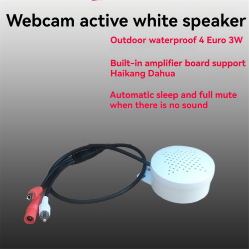 White Waterproof Mini Amplifier Microphone Speaker For Outdoor 1