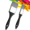 Silicone Paint Brushes,1 Inch and 2 Inch Flat Silicone Paint Brushes 2