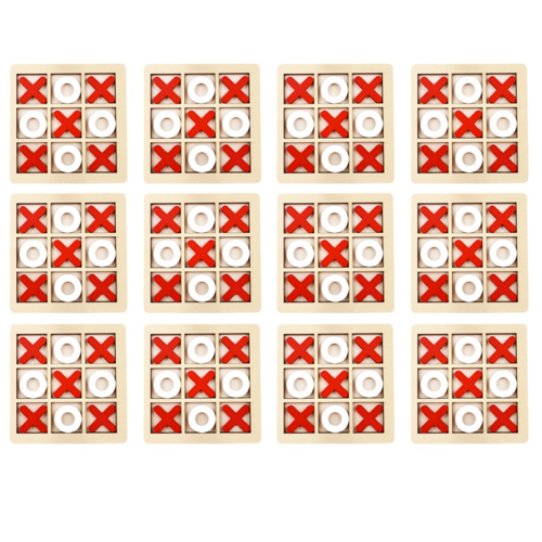 Giochi da tavolo, giochi di scacchi, tris XO per bambini, rosso e bianco