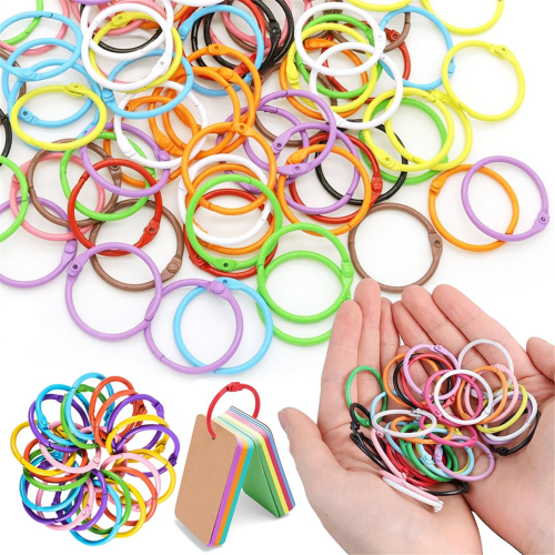 Bunte Loseblattbinderringe Metallbuchpapierringe für Büro 2