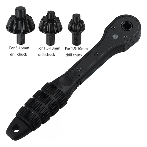 2-in-1 Ratchet Drill Chuck Key Wrench Universal Chuck Key 2