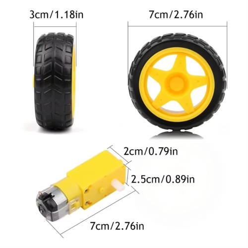 Κιτ DIY κινητήρα DC 3-6V 4 τεμαχίων για SmartCar 2