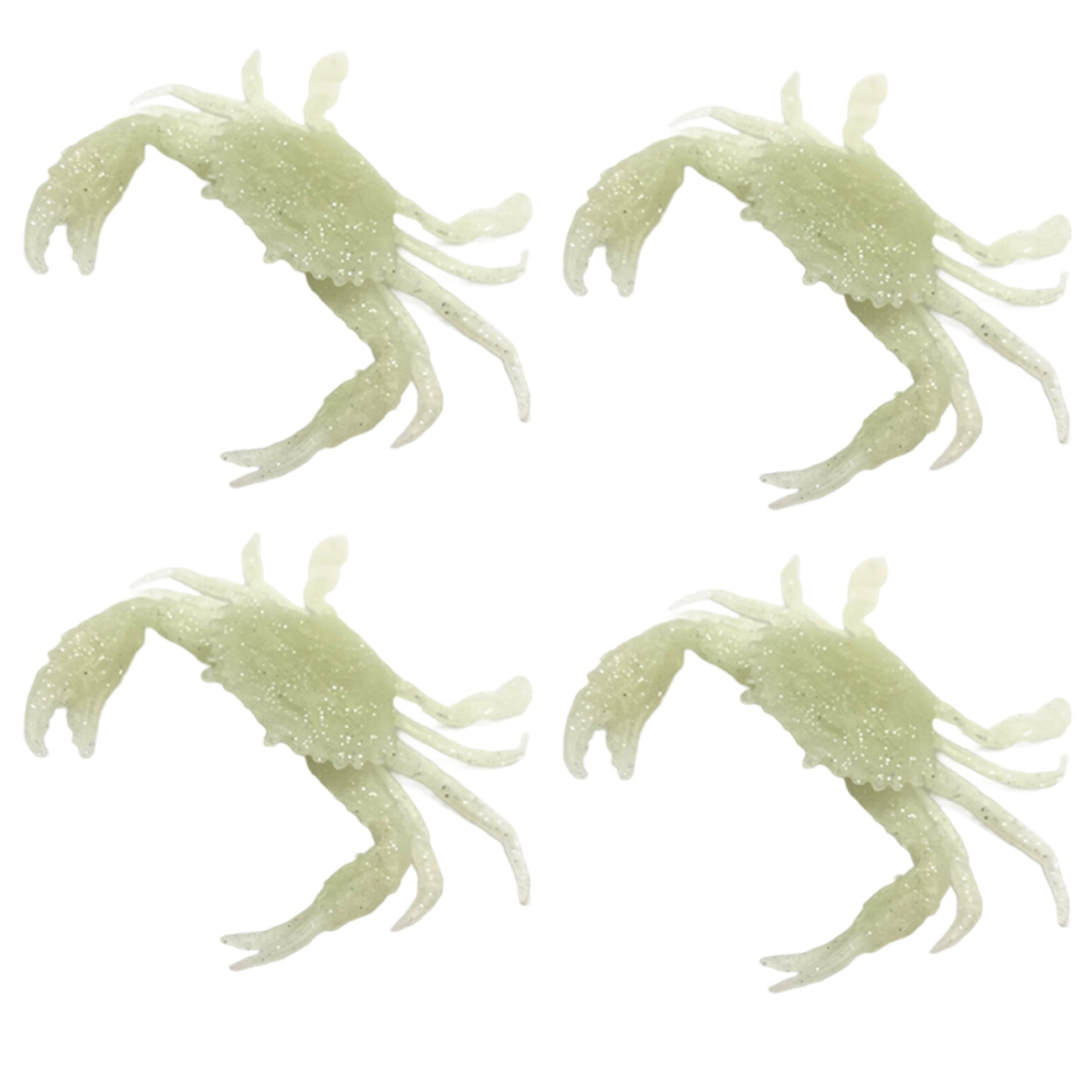4pcs 13cm Artificial Fishing Crab Lure Bait Luminous color