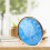 Στρογγυλό θερμόμετρο υγρόμετρο υψηλής καθαρότητας μετρητή μπλε για το σπίτι 3