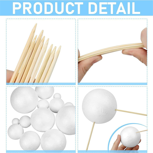 Planet Model Crafts 28 Mixed Sized Polystyrene Spheres Balls 2