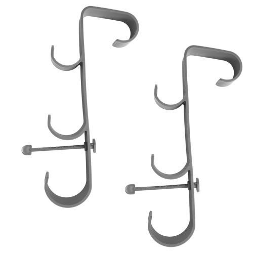 Adjustable Pool Leaf Skimmer Net Holder Ground Pools Pole Hanger Grey 2