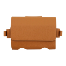 Borsa da golf portatile in pelle PU per 2 pezzi, marrone