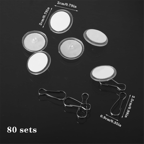 80 Pack Removable Transparent Wall Hanger Self-Adhesive Ceiling Hooks 2