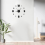 Modern Frameless DIY Wall Clock Large 3D Numbers Wall Watch Silver 4
