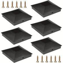 Para tapas de postes de cerca de 4x4, tapas de plástico para postes de terraza con tornillos