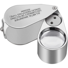 Μεγεθυντικός φακός 40X Jewelers Loupe με φωτισμό LED/UV για πολύτιμους λίθους