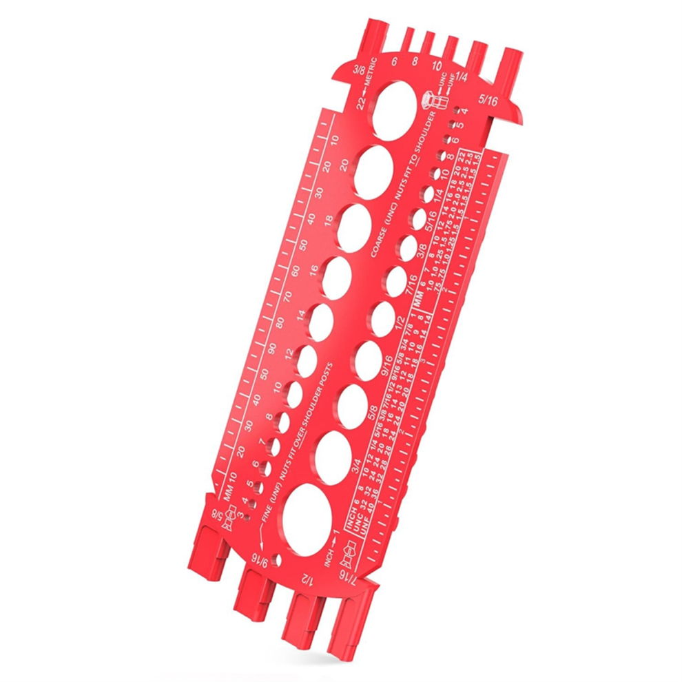 Bolt Gauge, Bolt Sizer for Quickly Sizing Nuts and Bolts,Red-image-OPC-PJ6J9XH-NEW