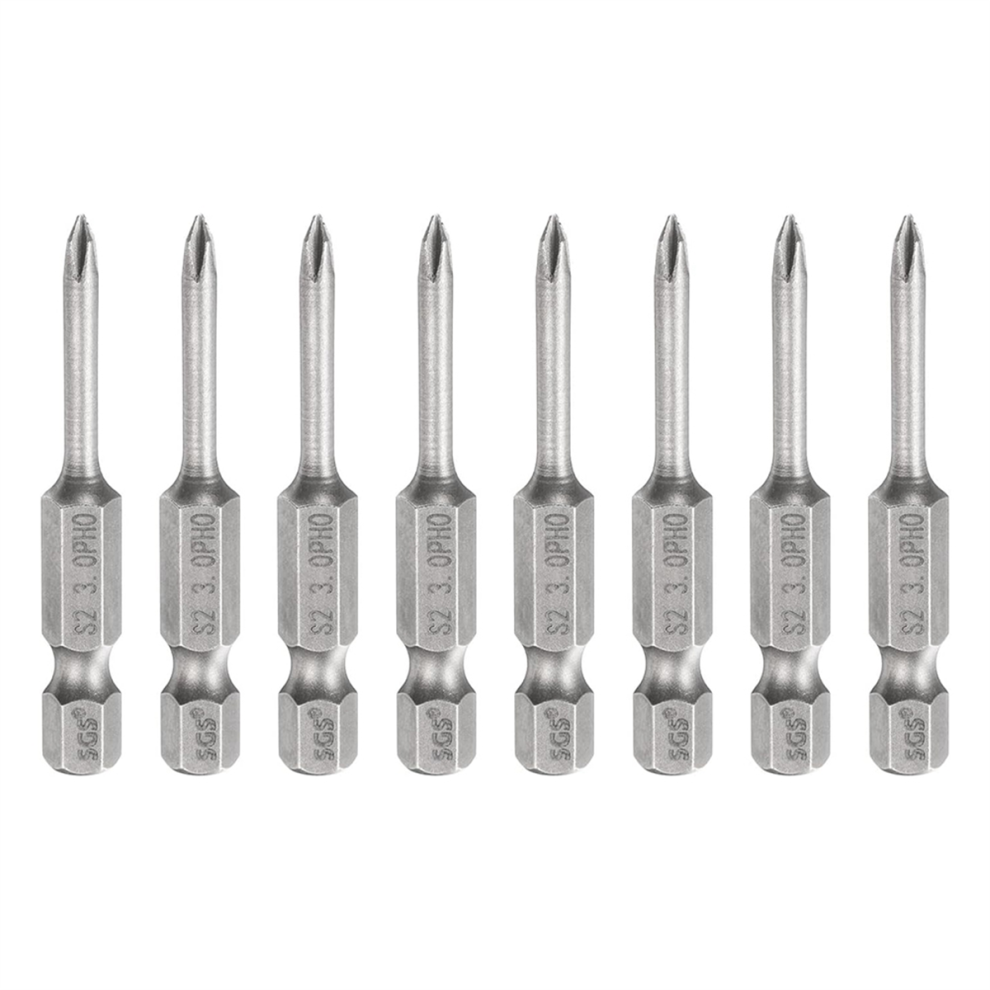 8Pcs Ph0 Screwdriver Bit 1/4Inch Hex Shank 4711483130622