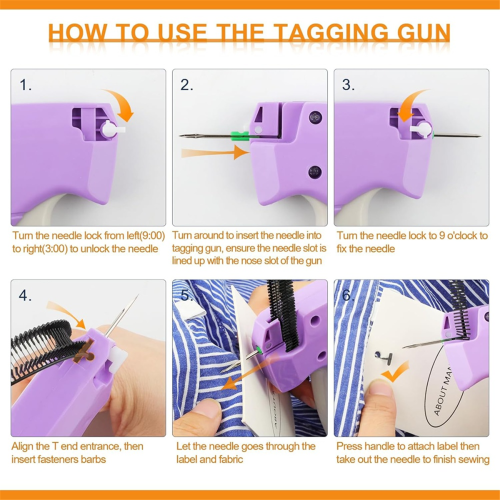 2400 τεμάχια Fixer TaggingGun Barbs με 5 τεμάχια Extra Fine Βελόνες, 2 ιντσών 1