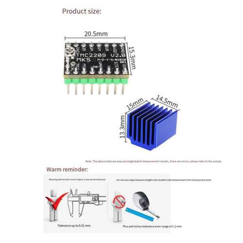 For MKS TMC2209 Stepper Motor Driver StepStick 3D Printer Parts