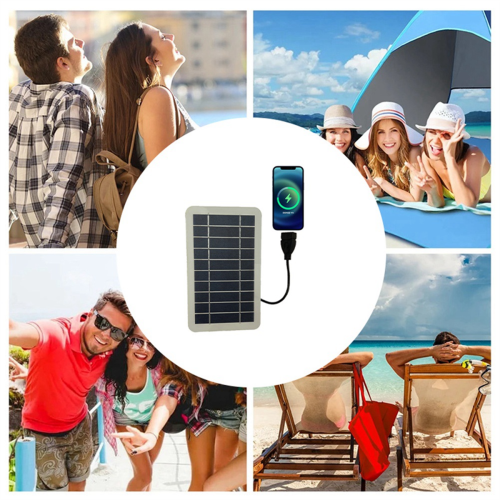 Cargador solar portátil con USB resistente al agua 2