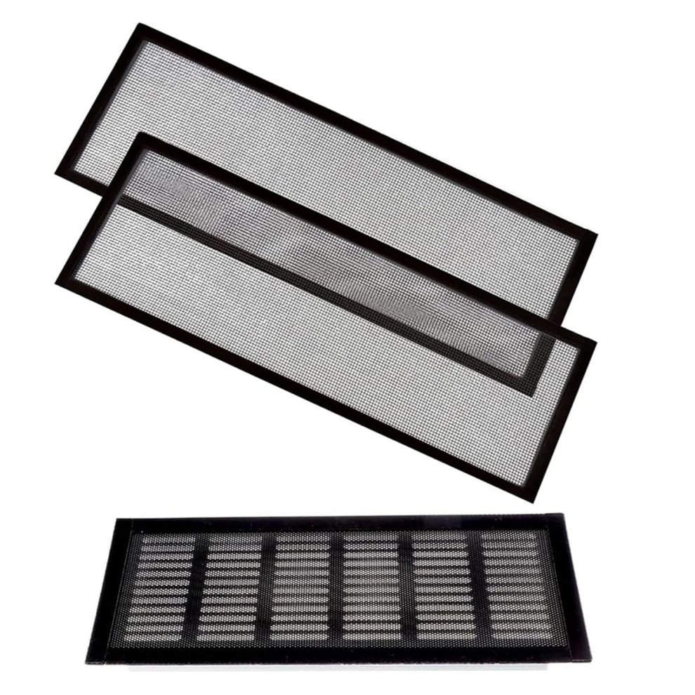 2-Pack 4X10 Black Floor Register Trap/Vent Mesh-Air Vent Screen Cover 4713228655391