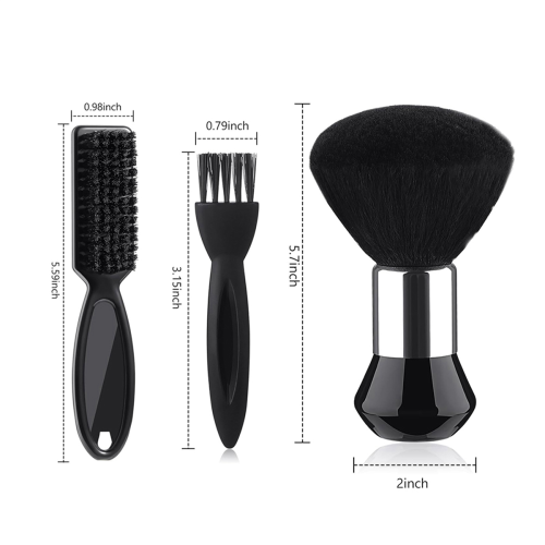 3 Pack Neck Duster Brush Barber Hair Blade Clipper Soft Nylon 1
