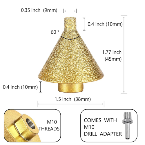 Broca De Diamante Para Fresado De Piedra De Cuarzo De Granito  25 Mm Para Agrandar Orificios Y Recortar 95065677